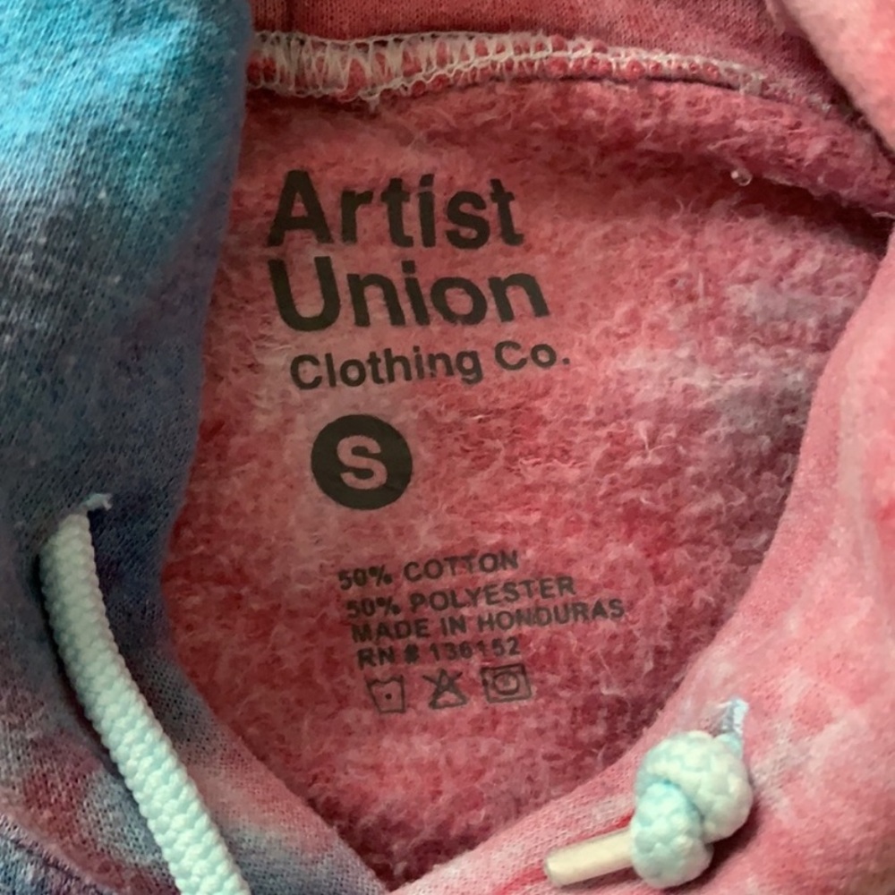 🩷💙ARTIST UNION Tie Dye Pink & Blue Sweatshirt - Picture 4 of 6